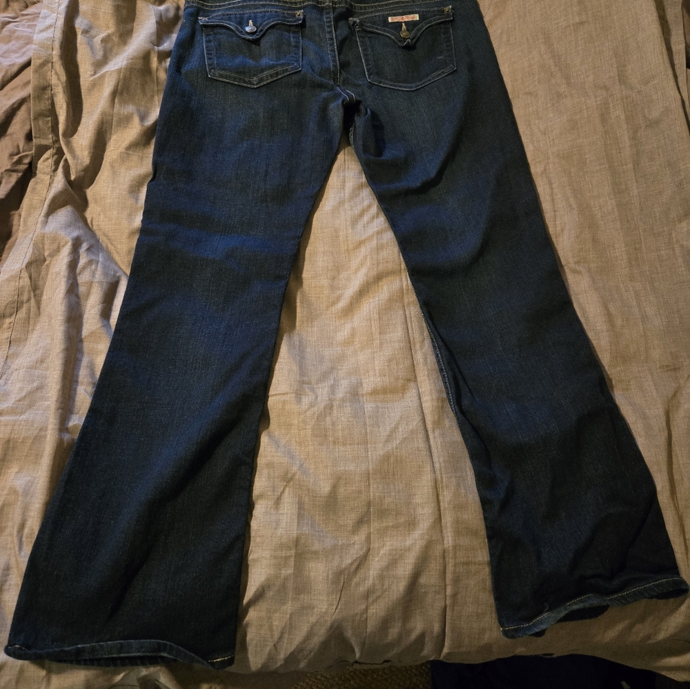 Hudson Jeans Blue Flare Wide Leg Denim.